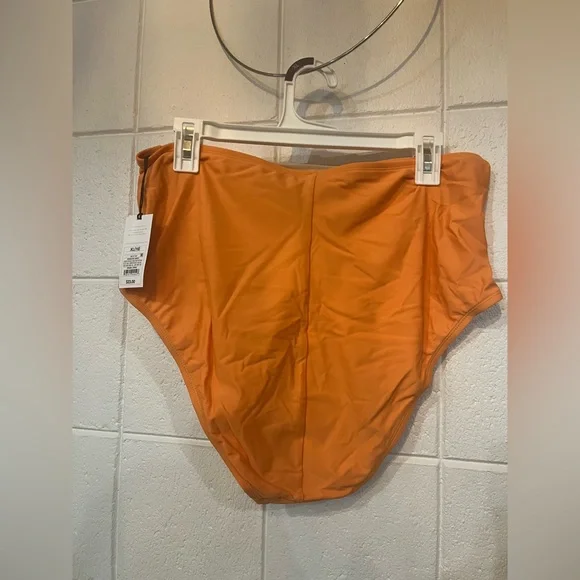 Shade & Shore Orange extra HighWaist medium seat coverage Bikini Bottom size XL - Picture 2 of 3